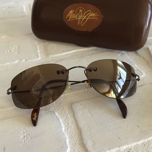 Maui Jim sunglasses wire frameless glass original